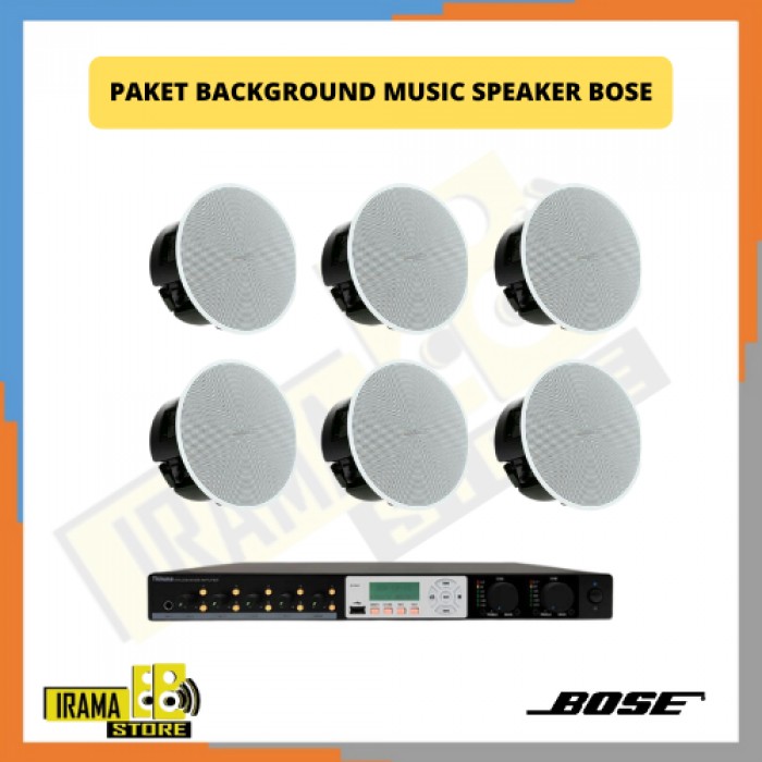 Paket Background Music Indoor Speaker Ceiling Bose - 6 Speaker 